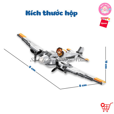 Đồ chơi lắp ráp xếp hình Máy bay chiến đấu Qman 21013 – Máy bay ném bom (557 mảnh ghép) dành cho các bé trên 6 tuổi