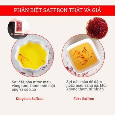 Saffron nhụy hoa nghệ tây Kingdom Herb Iran chính hãng loại thượng hạng hộp 1 gram