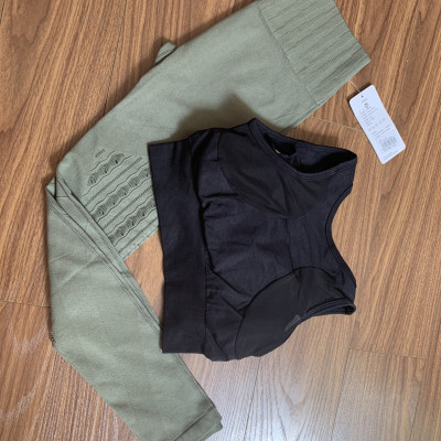 Set Bộ Quần Áo Tập Thể  Thao Nữ Gồm Quần Dài Và Áo Bra