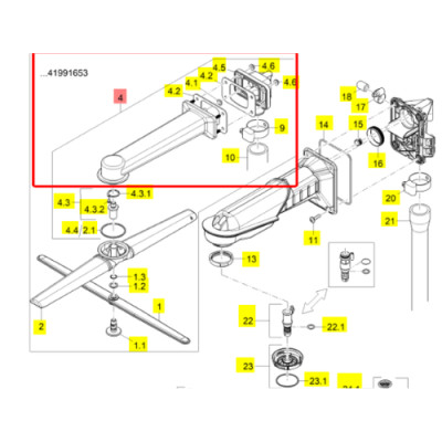 Tay quay phun rửa Winterhalter - 30013520 - Hàng chính hãng