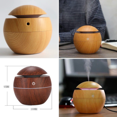 Máy Phun Sương Mini Tạo Độ Ẩm Tích Hợp Đèn Led- Máy Khuyếc Tán,Xông Tinh Dầu Vân Gỗ - Hàng Chính Hãng MINIIN