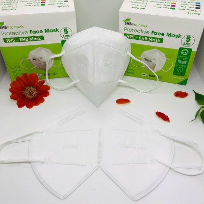 Khẩu trang n95 SHB Pro mask chính hãng, Kn95 cao cấp 5 lớp kháng khuẩn chuẩn FFP2 (hộp 20 cái)