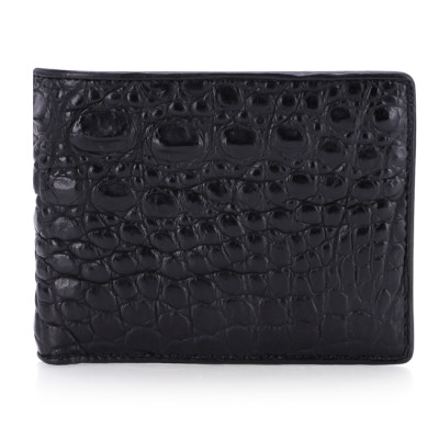 HJ2201-02-03-40 - Ví nam Huy Hoàng da cá sấu gai bụng màu đen, nâu đỏ, vàng bò, nâu đất