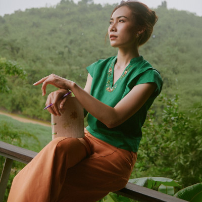 Quần Ống Suông Linen Thổ PAN063 thời trang thiết kế Hity