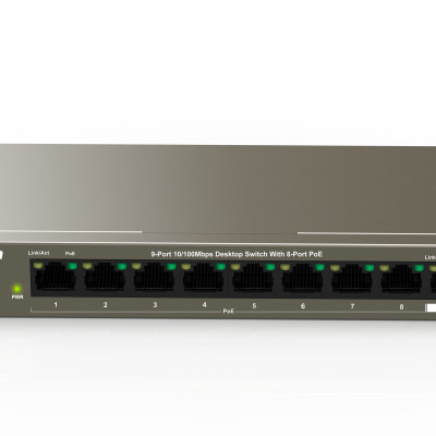 Bộ chia mạng switch 9 cổng 10/100Mbps TEF1109P-8-63W Tenda hàng chính hãng