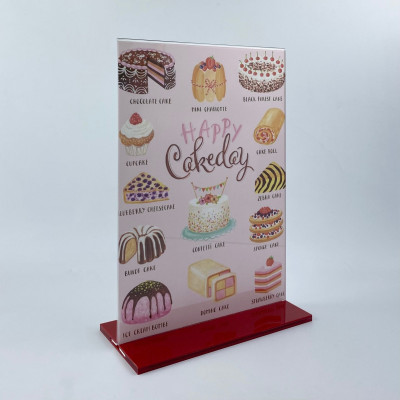 Kệ menu nhà hàng, Standee mica để bàn, Bảng quét mã QR Code, Kệ mica 2 mặt Enter E10 100x150mm đế lùa