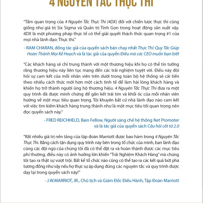 (Bìa Cứng) 4 NGUYÊN TẮC THỰC THI (The 4 Disciplines of Execution) - Chris McChesney, Sean Covey, Jim Huling - Nhiều dịch giả - Tái bản 2023 -(bìa mềm)