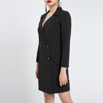 Đầm Blazer Hity DRE080 (Sọc Đen Huyền Bí)