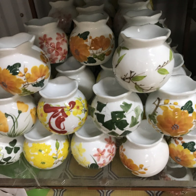 Đèn Xông Tinh Dầu Gốm Bát Tràng Size Trung