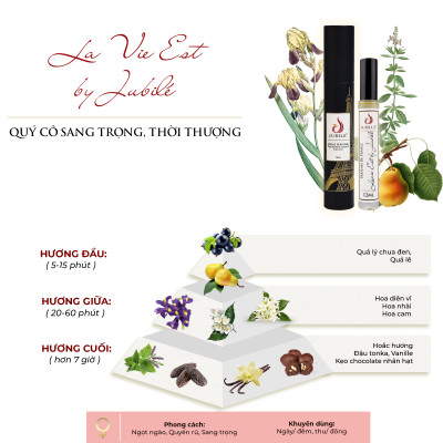 Belle by Jubilé - Tinh dầu nước hoa Pháp nữ Dạng lăn 12ml Thơm Lâu, Sang Trọng, Quyến Rũ