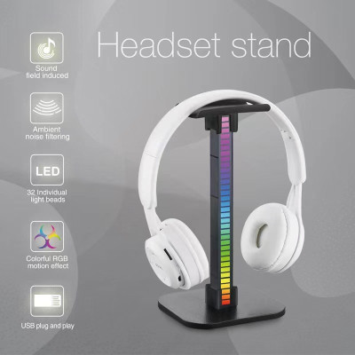 Giá treo tai nghe T12 Led RGB cảm biến âm thanh nháy theo nhạc-Dru-hàng chính hãng 