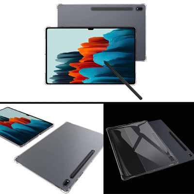 Ốp lưng dành cho Samsung Tab S9, Tab S9 Plus, Tab S9 FE 11inch, Tab S9 FE Plus, Tab S9 Ultra dẻo TPU trong suốt dày dặn chống sốc 4 góc cao cấp - Hàng chính hãng.