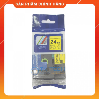 Nhãn In TNE-S661 - Đen nền vàng 36mm x 8m - Dùng cho máy in BROTHER - AIMO - PUTY [Hàng nhập khẩu]