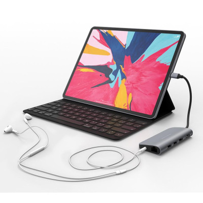 Cổng chuyển HyperDrive Power 9-in-1 USB-C Hub cho iPhone, Macbook, Ultrabook, USB-C Devices - HD30F -  Hàng Chính Hãng