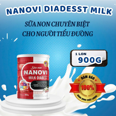 COMBO Mua 2 Tặng 1 Sữa non Nanovi Diabest 900g - Chuyên Biệt Dành Cho Người Tiểu Đường và tặng kèm 1 hộp Thực Dưỡng 900g