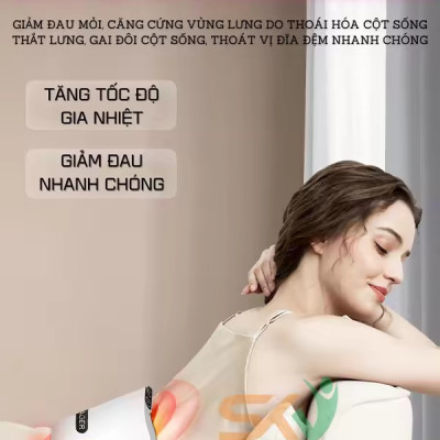 Đai Massage Bụng Hỗ Trợ tan Mỡ Bụng, Xoa Bóp Cùng Lúc Làm Nóng, Mát Xa Cổ Vai Lưng Đùi  Megou TY-308 BH 1 Năm - Podi92