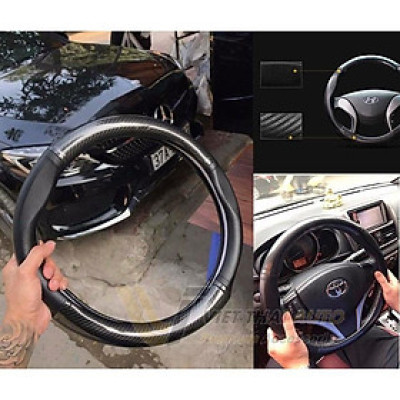 Bọc vô lăng, bọc da vô lăng carbon có logo dành cho Isuzu