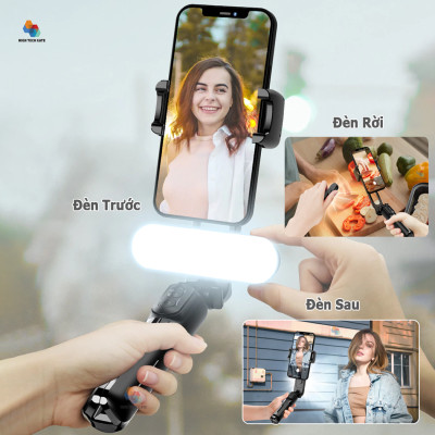 Gimbal chống rung CYKE Q09 tích hợp chế độ xoay quay 360º, có bluetooth chụp selfie, tripod chụp hình siêu tiện lợi, hàng chính hãng