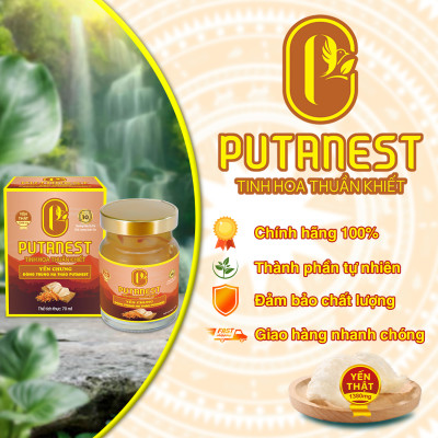 Yến chưng Đông trùng hạ thảo PUTANEST hộp quà tặng cao cấp 12 hũ 70ml đẹp da tăng sức đề kháng