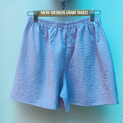 Quần short đũi dáng váy form rộng freesize (48-65kg) chất vải đũi mềm thoáng mát