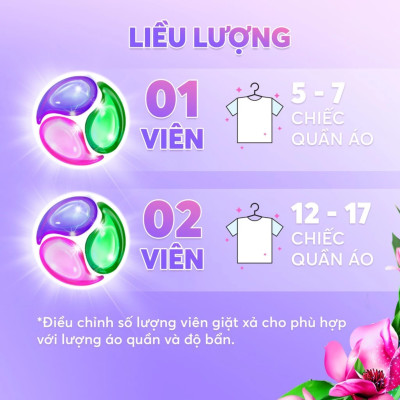 Túi Viên Giặt Xả MaxKleen 2 Trong 1 Hương Nước Hoa Huyền Diệu (34 viên/ túi)
