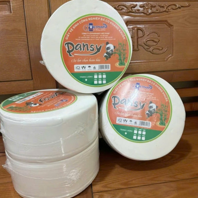 ( COMBO 5 Cuộn) Giấy Vệ Sinh Công Nghiệp PANSY 500gr Cuộn Lớn 3 Lớp Siêu Tiết Kiệm Mềm Mịn Dai Thấm Hút