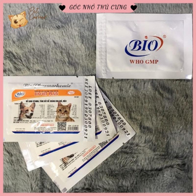 Vitamin dành cho chó mèo Bio-Vit Plus 5gr (Bổ sung Vitamin và tăng sức đề kháng cho thú cưng)