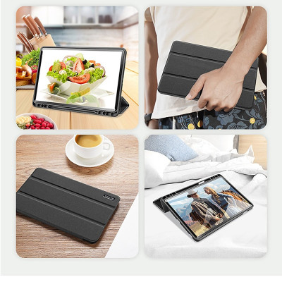 Bao Da Cho Samsung Galaxy Tab S9, S9 Plus, S9 Ultra, S9 Fe, S9 Fe Plus, Tab S8, S8 Plus/S7 Plus , S8 Ultra, Tab S7, S7 fe, Tab S6 , S6 Lite Chính Hãng Dux Ducis Domo Có Khay Đựng Bút Tiện Lợi- Hàng chính hãng 