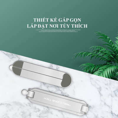 Giá Đỡ Điện Thoại Máy Tính Bảng (4-12 inches) Đề Bàn Hoặc Treo Tường Hợp Kim Nhôm Nguyên Khối Cao Cấp – Gấp Gọn Tiện Lợi – Hàng Chính Hãng