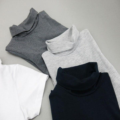 Áo thun nữ cổ lọ KING Áo thun cổ cao tay ngắn, thun cotton cao cấp T16