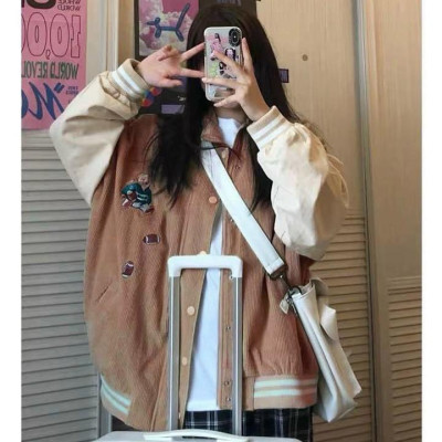 ÁO KHOÁC KAKI NHUNG GÂN Thêu Gấu 89 (M1540 - Kèm Ảnh Thật)