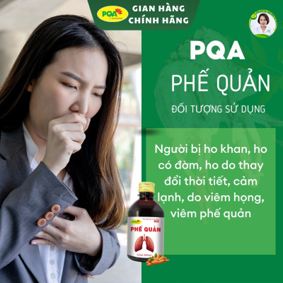 Siro Phế Quản PQA Thành Phần Từ Thiên Nhiên Giúp Bổ Phế, Ho Hộp 250ml