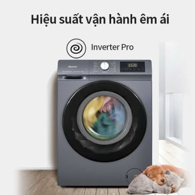 Máy giặt Hisense Inverter Pro 10.5 kg WF105N1 Giặt hơi nước diệt khuẩn, bảo hành 3 năm - HÀNG CHÍNH HÃNG