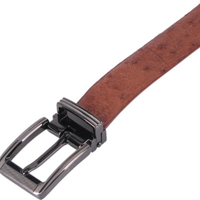 Thắt Lưng Nữ Da Đà Điểu Da Hột Huy Hoàng HT5424 - Nâu Đỏ