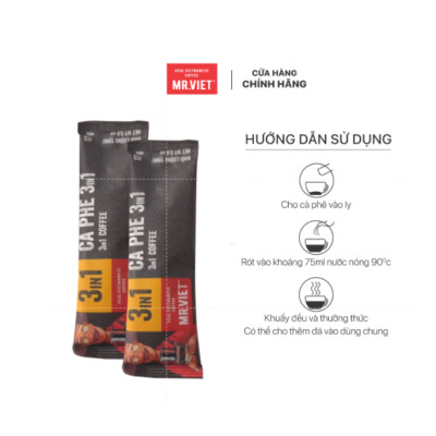 Cà Phê Hoà Tan Mr.Việt - 3 trong 1 Instant Coffee