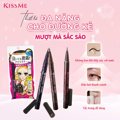 Bút Kẻ Mắt Nước Siêu Chống Trôi Nét Siêu Sắc Mãnh Kissme Heroine Make Smooth Liquid Eyeliner Super Keep (0.1 G)