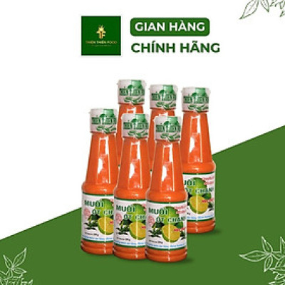 Combo 6 Chai Muối Ớt Chanh Nha Trang 250gr (Đỏ)