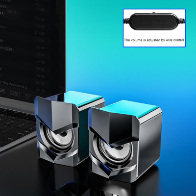 Loa máy tính để bàn mini SADA D-158 siêu trầm 3,5mm  âm thanh USB Powered Home 