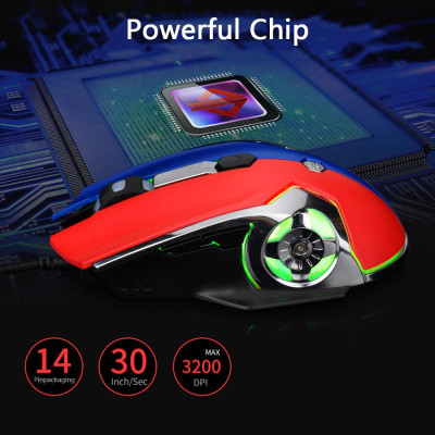Chuột chơi game có dây USB 6 phím Lập trình macro tùy chỉnh 3200DPI cho văn phòng tại nhà Ajazz AJ120 