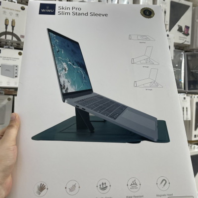 Bao Da Skin Pro Slim Stand Sleeve Dành Cho Macbook Chất Liệu Da PU Mịn, Nắp Từ Tính Có Chân Đế Có Thể Tự Điều Chỉnh - Hàng Chính Hãng