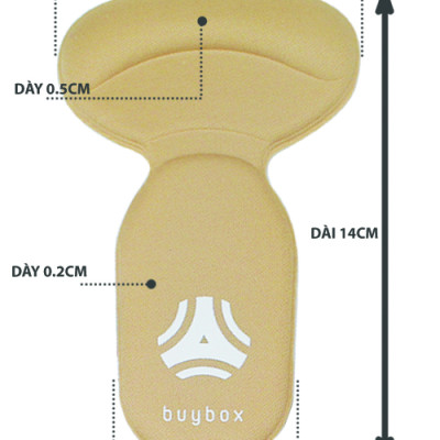 Combo 01 cặp lót giày nguyên bàn chân đa năng và 01 cặp lót giày bảo vệ gót chân 2 trong 1_buybox_BBPK11&09