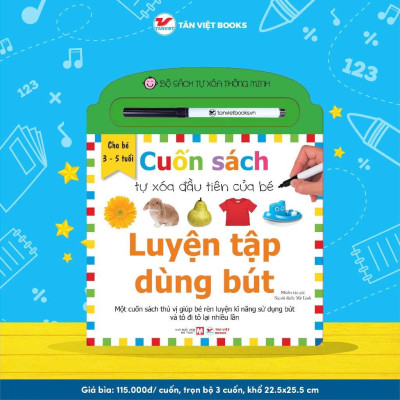 Sách - Tự Xoá Thông Minh Đầu Tiên Dành Cho Bé Yêu 3-5 Tuổi - Chọn Lẻ 3 Chủ Đề - Tân Việt Books
