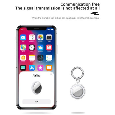 CINCATDY Bao Case Vỏ Bảo Vệ Silicone TPU Keychain cho Apple AirTag - Hàng Nhập Khẩu