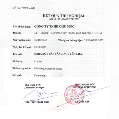 Sora Bột bắp vàng cao cấp nguyên chất 