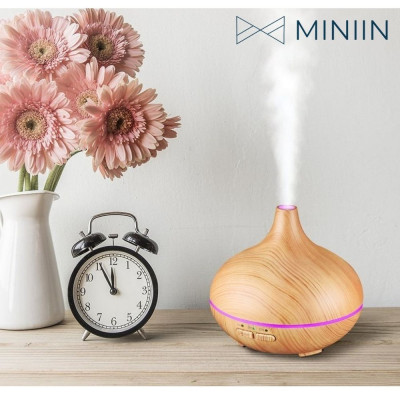 Máy Xông Tinh Dầu Cao Cấp Bầu Tiên Sang Trọng Siêu Âm 550ml - Giúp Khuếch Tán Tỏa Hương Thơm Phòng Ngủ- Nhà Hàng-Khách Sạn- Spa- Tặng Kèm Điều Khiển - Hàng Chính Hãng MINIIN