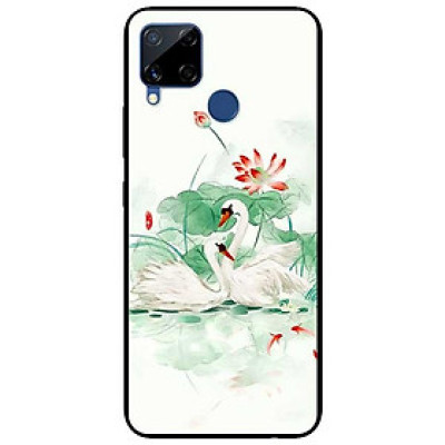 Ốp lưng dành cho Realme C15 mẫu Đôi Thiên Nga