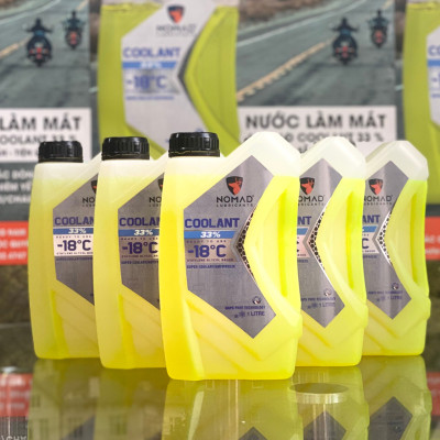 Nước Mát Xe Máy, Ô tô NOMAD 1L Màu Xanh Dạ Quang Nhập Khẩu Chính Hãng - Nước Làm Mát Động Cơ Loại Tốt