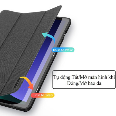 Bao Da Cho Samsung Galaxy Tab S9 , S9 FE , S9 FE + , S9 Plus và S9 Ultra Chính Hãng Dux Ducis Domo Có Khay Đựng Bút - Hàng chính hãng