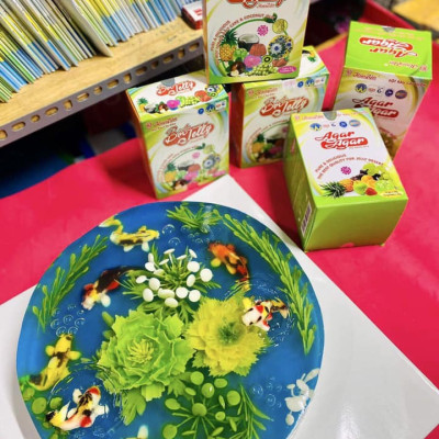 Hộp 12 gói bột rau câu dẻo (jelly) Hoàng Yến, hàng mới chính hãng 100%