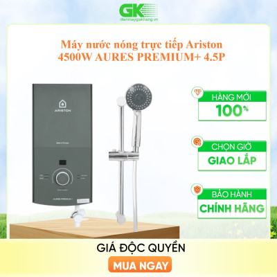 Máy nước nóng Ariston AURES Premium+ 4.5P - Hàng chính hãng